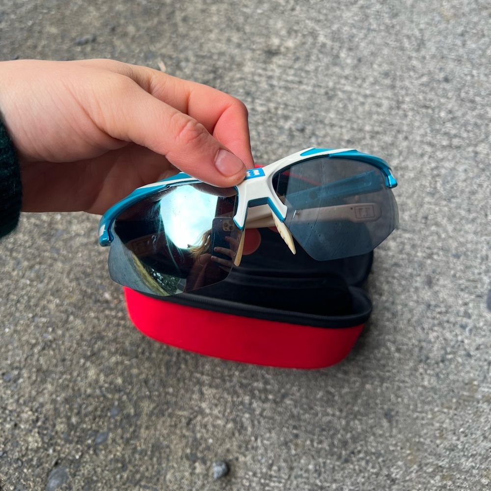 Stylish Blue and White Sunglasses